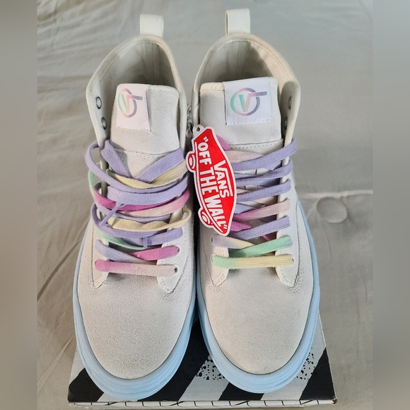 Vans Sentry WC Tan & Pastel Blue High Top Shoe - Picture 1 of 6
